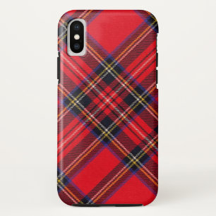 Royal Stewart tartan red black plaid iPhone XS Hoesje