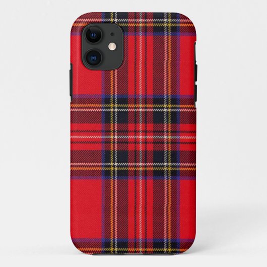 Royal Stewart tartan red black plaid Case-Mate iPhone Case (Achterkant)