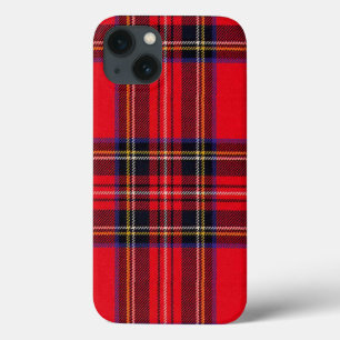 Royal Stewart tartan red black plaid iPhone 13 Hoesje