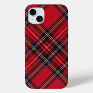 Royal Stewart tartan red black plaid iPhone 15 Mini Hoesje