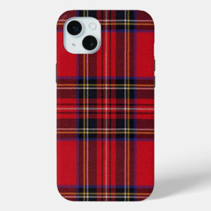 Royal Stewart tartan red black plaid iPhone 15 Mini Hoesje