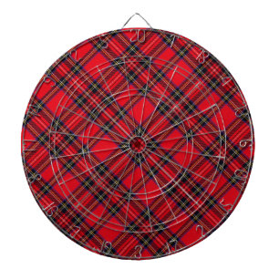Royal Stewart tartan red black plaid Dartbord
