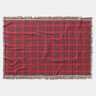 Royal Stewart tartan red black plaid Deken