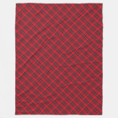 Royal Stewart tartan red black plaid Fleece Deken (Voorkant)