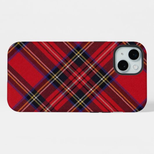 Royal Stewart tartan red black plaid iPhone Hoesje (Achterkant horizontaal)
