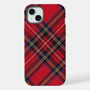 Royal Stewart tartan red black plaid iPhone 15 Plus Case