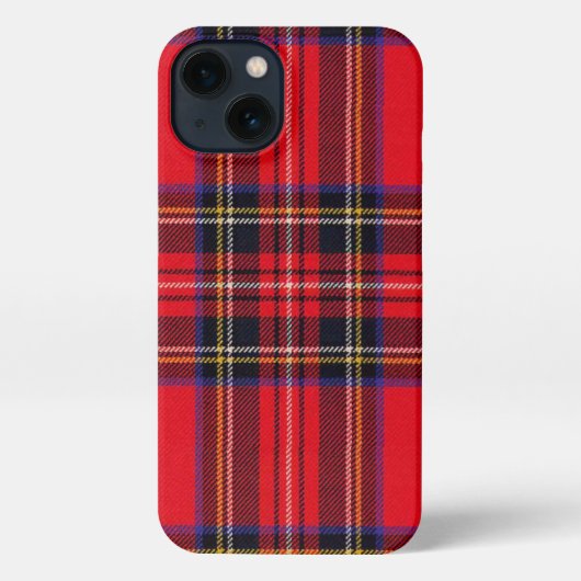 Royal Stewart tartan red black plaid iPhone Hoesje (Achterkant)