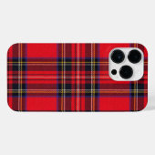 Royal Stewart tartan red black plaid iPhone Hoesje (Achterkant horizontaal)