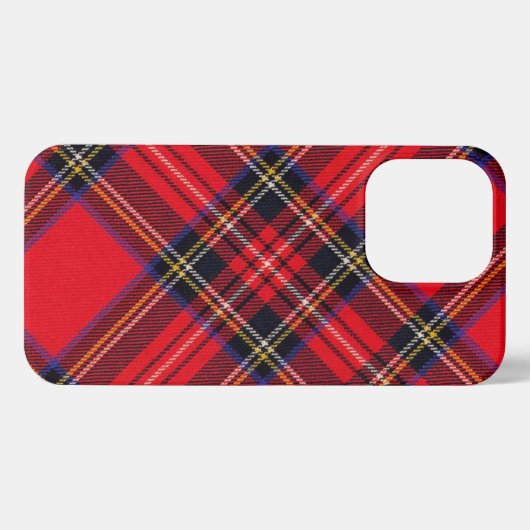 Royal Stewart tartan red black plaid iPhone Hoesje (Achterkant horizontaal)