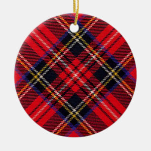 Royal Stewart tartan red black plaid Keramisch Ornament