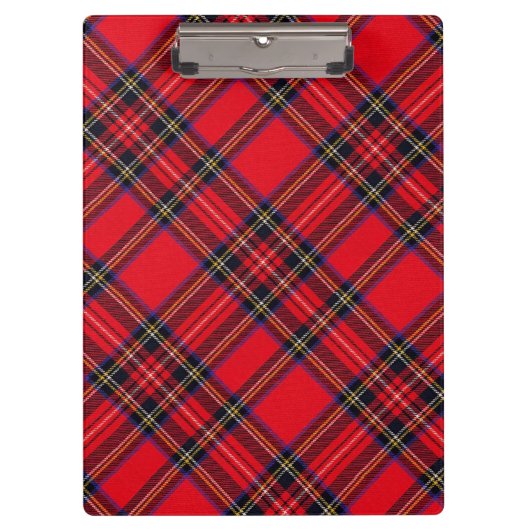 Royal Stewart tartan red black plaid Klembord (Voorkant)