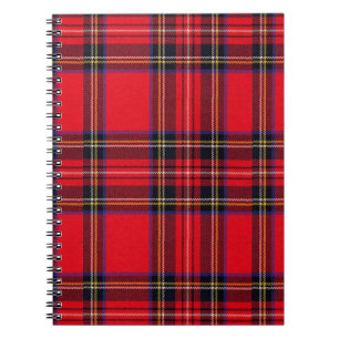 Royal Stewart tartan red black plaid Notitieboek