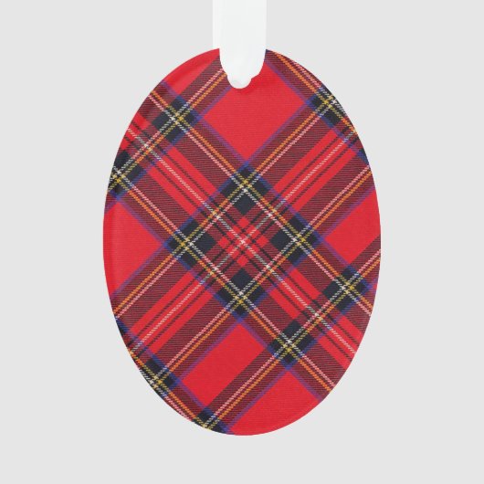 Royal Stewart tartan red black plaid Ornament (voorkant)