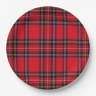 Royal Stewart tartan red black plaid Papieren Bordje
