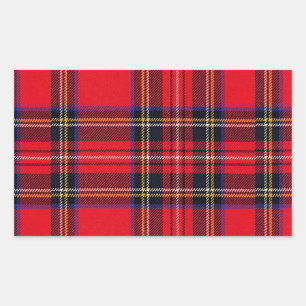Royal Stewart tartan red black plaid Rechthoekige Sticker