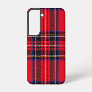 Royal Stewart tartan red black plaid Samsung Galaxy Hoesje