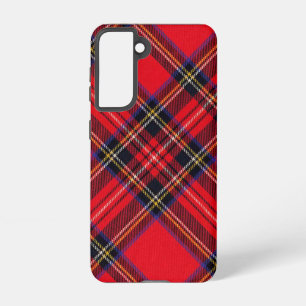 Royal Stewart tartan red black plaid Samsung Galaxy Hoesje