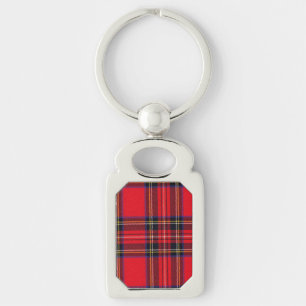 Royal Stewart tartan red black plaid Sleutelhanger