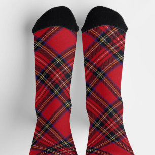 Royal Stewart tartan red black plaid Sokken