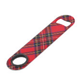 Royal Stewart tartan red black plaid Speed Flessenopener (Voorkant Gekanteld)
