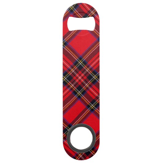 Royal Stewart tartan red black plaid Speed Flessenopener (Voorkant)