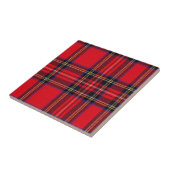 Royal Stewart tartan red black plaid Tegeltje (Zijkant)