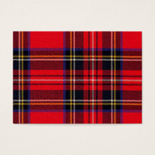 Royal Stewart tartan red black plaid Visitekaartjes