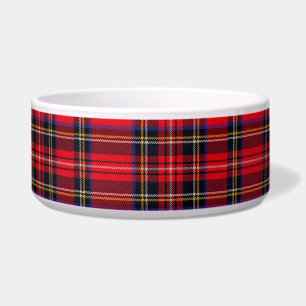 Royal Stewart tartan red black plaid Voerbakje