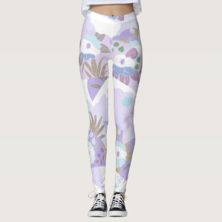 Royal Stewart tartan red black plaid waterverf Leggings