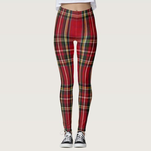 Royal Stewart tartan roux plaid Leggings (Devant)