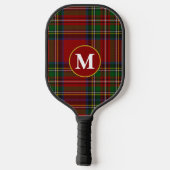 Royal Stewart Tartan Royal Stuart Pset Monogram Pickleball Paddle (Achterkant)