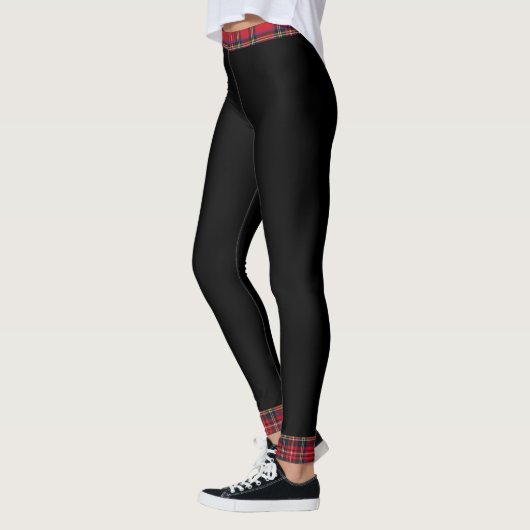 Royal Stewart Tartan Trim Leggings (Links)
