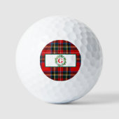 Royal Stewart Xmas Plaid MONOGRAM Krans Golfballen (Voorkant)