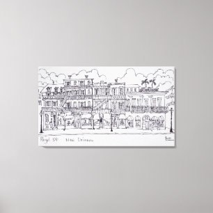 Royal Street New Orleans, Louisiana Canvas Afdruk