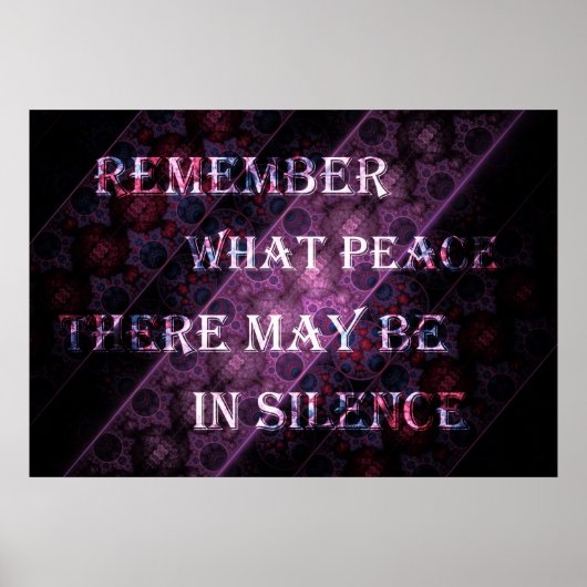 Royal Stripe Desiderata Poem Excerpt Poster (Voorkant)