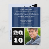 Royal Stripes Afstuderen Aankondiging (Navy) (Voorkant / Achterkant)