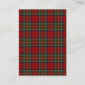 Royal Stuart Tartan Carte de réception de mariage (Dos)