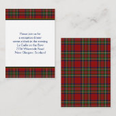 Royal Stuart Tartan Carte de réception de mariage (Devant / Derrière)