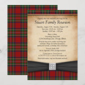 Royal Stuart Tartan Famille Réunion Invitation (Devant / Derrière)