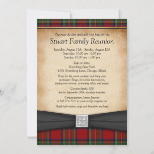 Royal Stuart Tartan Family Reunion Uitnodiging