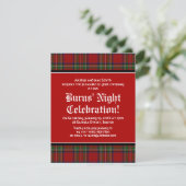 Royal Stuart Tartan Robbie Burns Night Invitation Kaart (Staand voorkant)