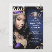Royal Sweet 16 invitation (Devant)