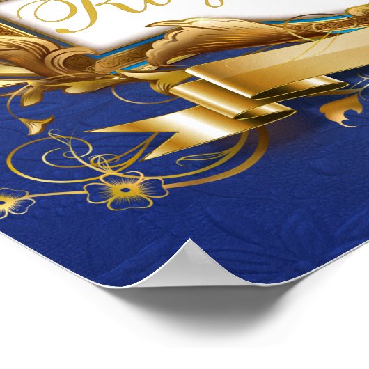 Royal Sweets & Treatment Elegant Snoep Buffet Sign Poster (Hoek)