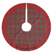 Royal Tartan Plaid Scottish Clan Uw familienaam Kerstboom Rok (Voorkant)