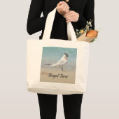 Royal Tern Fun Beach Grote Tote Bag (Voorkant (product))
