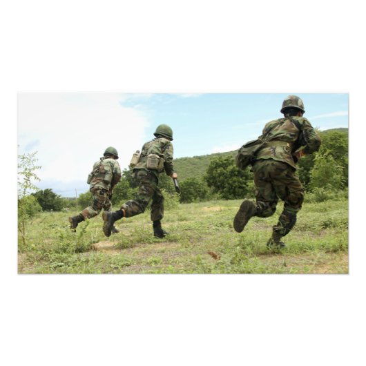 Royal Thai Marines haastte zich naar voren om de S Foto Afdruk (Voorkant)