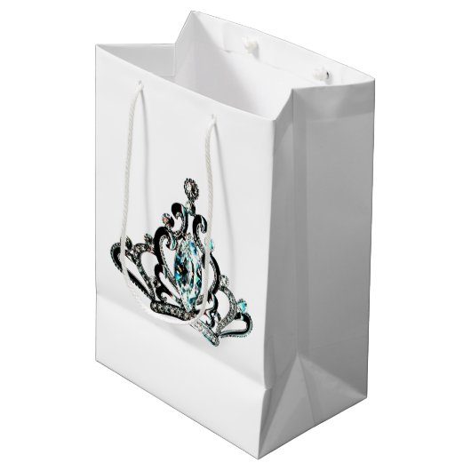 "Royal Tiara" Medium Cadeauzakje (Voorkant Gekanteld)