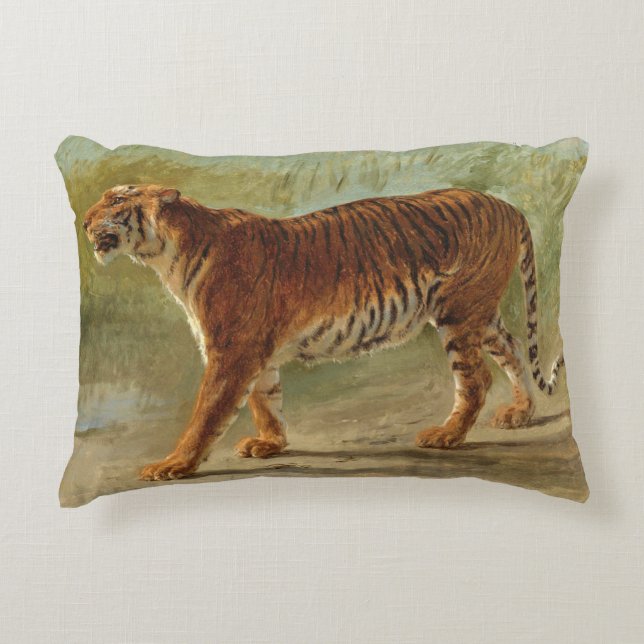Royal Tiger Marching (door Rosa Bonheur) Accent Kussen (Voorkant)