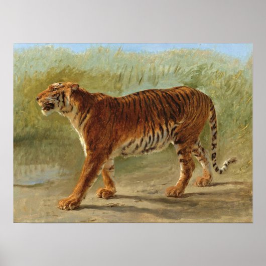 Royal Tiger Marching (door Rosa Bonheur) Poster (Voorkant)