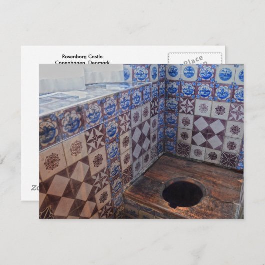 Royal Toilet in Rosenborg Castle, Kopenhagen Briefkaart (Voorkant / Achterkant)
